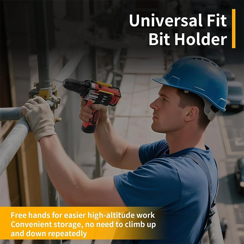 🎁2026 New Arrivals 50% OFF💥Universal Drill Bit Holder‑8/16 Holes Cordless Drill Accessory Storage Pouch ⚡