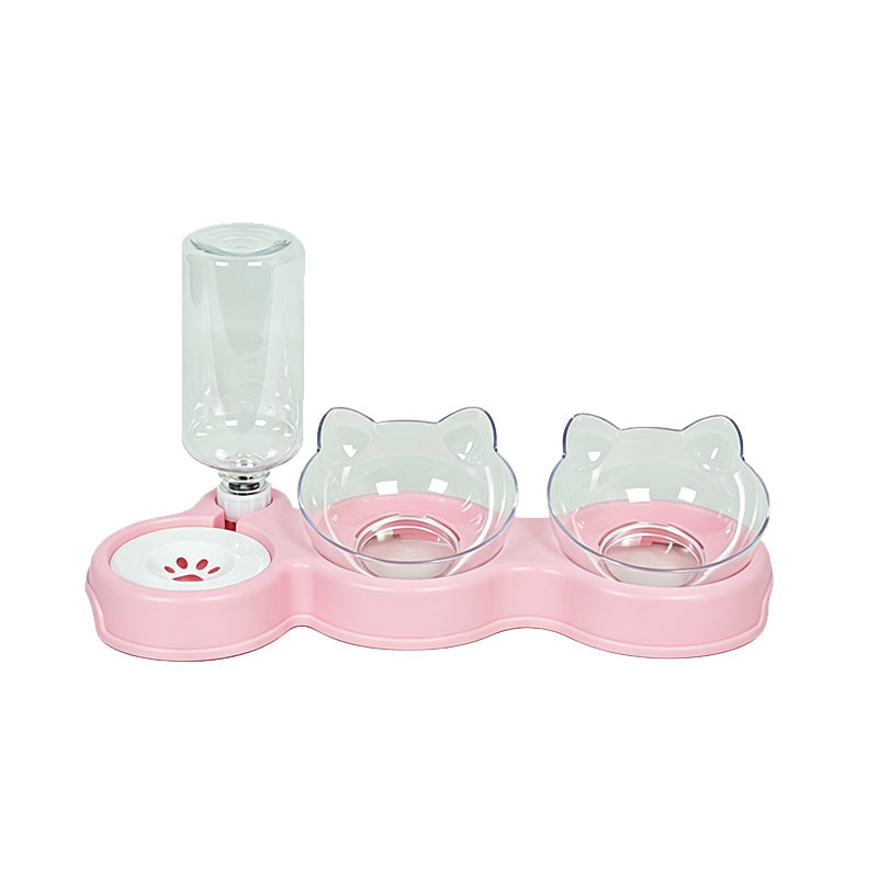2-in-1 Ergonomic Elevated Tilted Pet Bowl