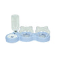 2-in-1 Ergonomic Elevated Tilted Pet Bowl