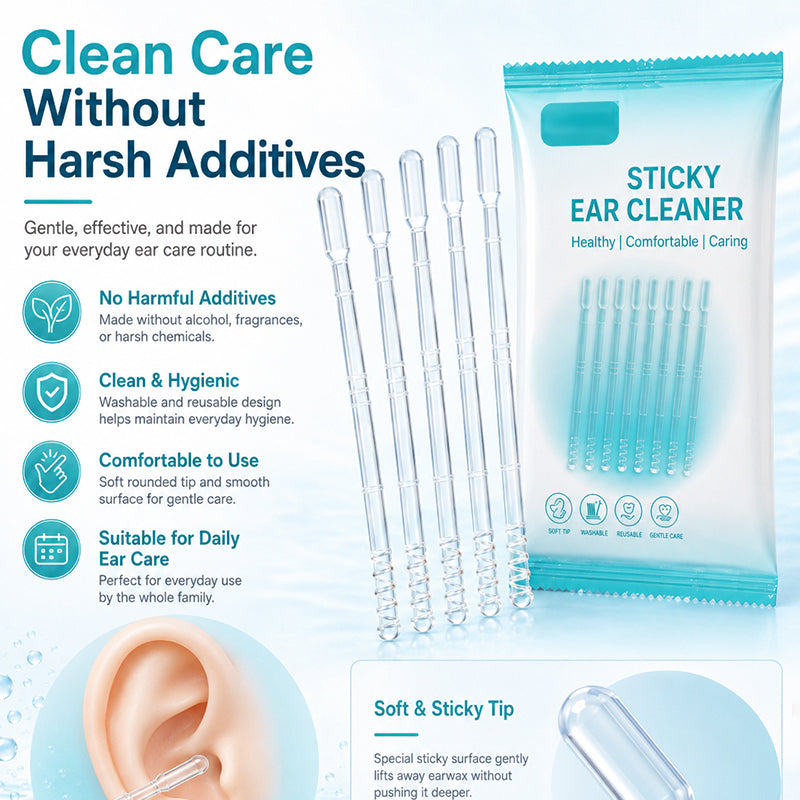 📢📢50% OFF !! ⏰Gentle Sticky Ear Cleaning Sticks for Dry Earwax