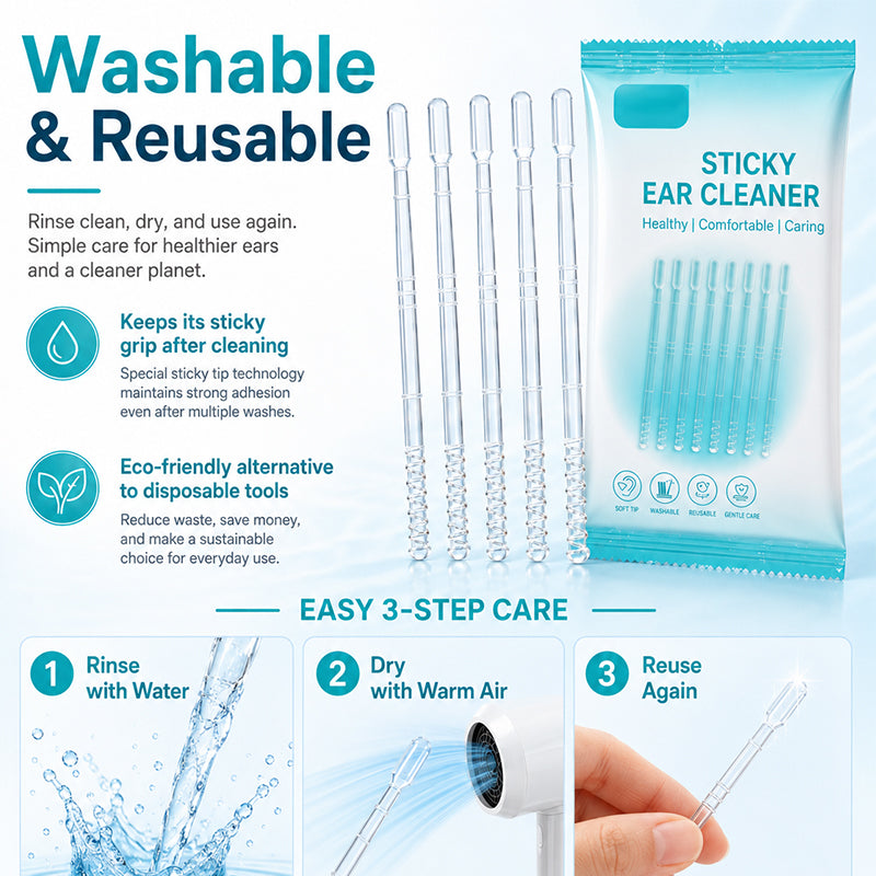 📢📢50% OFF !! ⏰Gentle Sticky Ear Cleaning Sticks for Dry Earwax