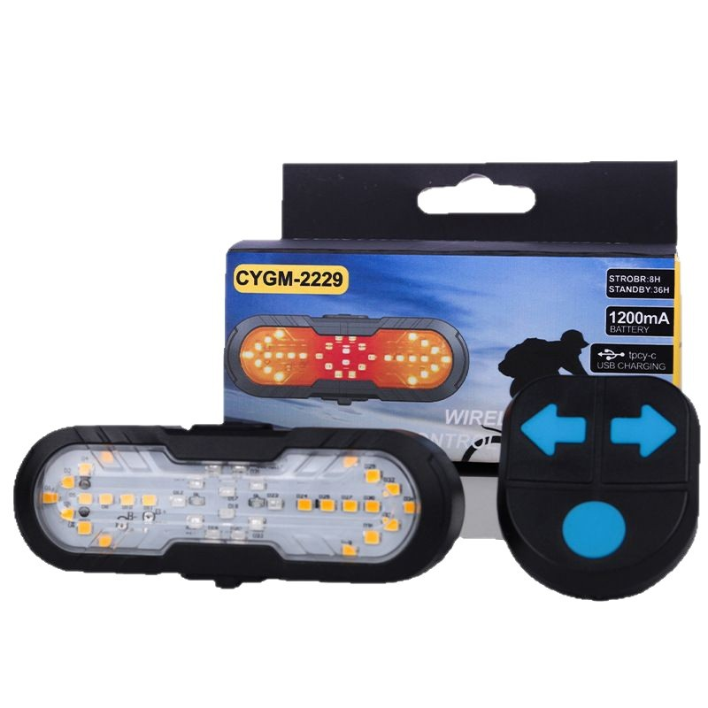🚲💡 Smart Bike Turn Signal Tail Light – Wireless Remote, 6 Light Modes & USB Rechargeable