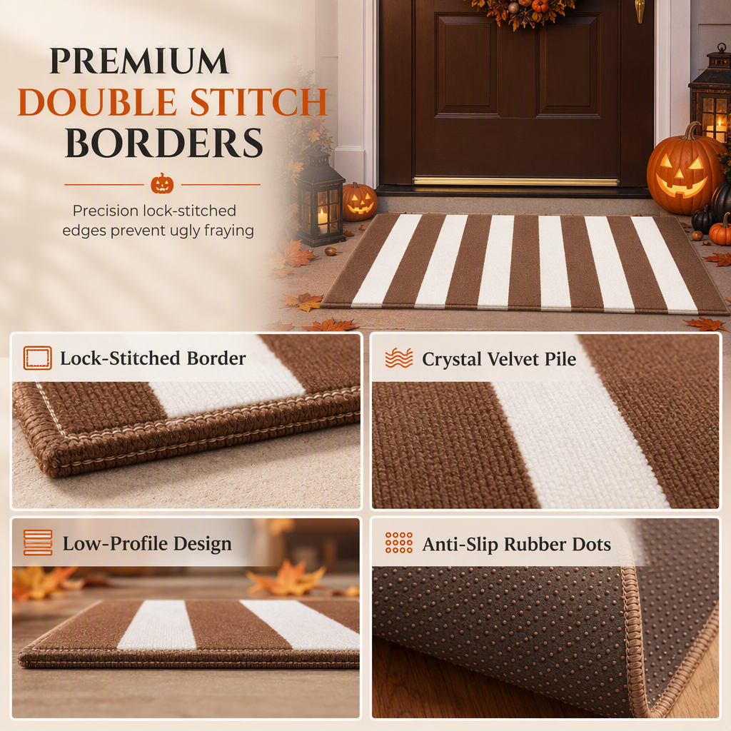 🚪 LIMITED‑TIME 50% OFF! ✨ Simple Striped Non‑Slip Door Mat – Stain‑Resistant, Reinforced Edge, Multi‑Size ✨