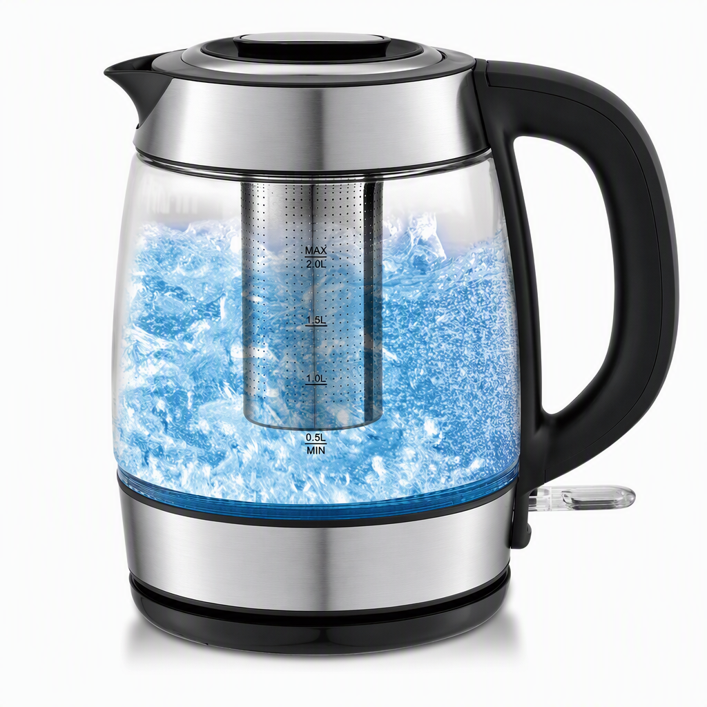 📢📢50% OFF !! ⏰2L Large Capacity Glass Electric Kettle with Automatic Shut Off and Overheat Protection