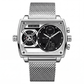 Men's Square Luminous Watch with Dual Chronograph