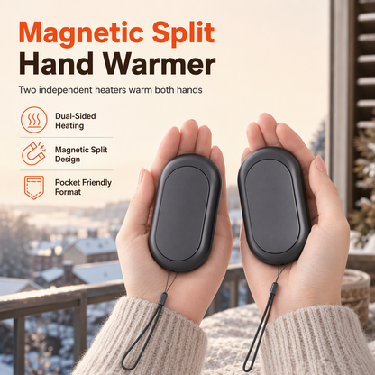 Magnetic Split 2-in-1 Rechargeable Hand Warmer Mini Portable USB Electric Hand Warmer
