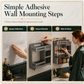 No-Drill Wall-Mounted Kitchen Spice Rack and Seasoning Organizer Box with Condiment Jars and Spoons