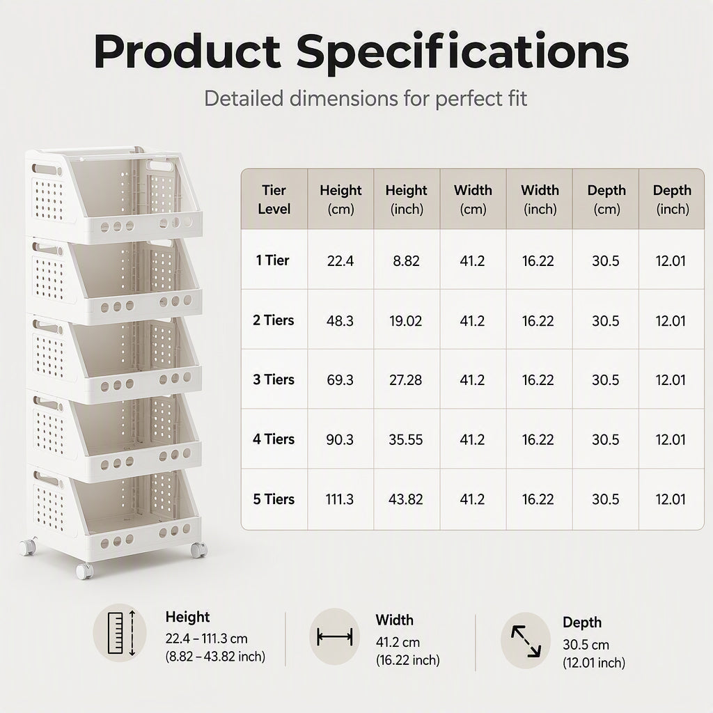 🛒 Save 50%! 📦 Multi‑Tier Foldable Cart – Mobile, compact & multi‑room ✨