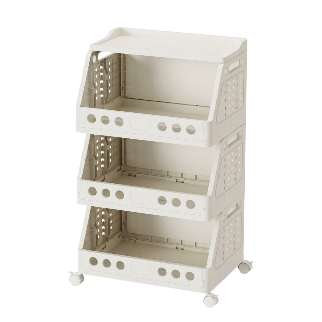 🛒 Save 50%! 📦 Multi‑Tier Foldable Cart – Mobile, compact & multi‑room ✨