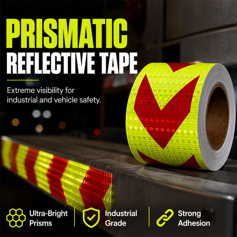 ⏳🔥LIMITED-TIME 50% OFF! ⏰🔦 High-Visibility Arrow Reflective Tape – 5m Waterproof Self-Adhesive Safety Strip with Prismatic Reflectivity🚗✨