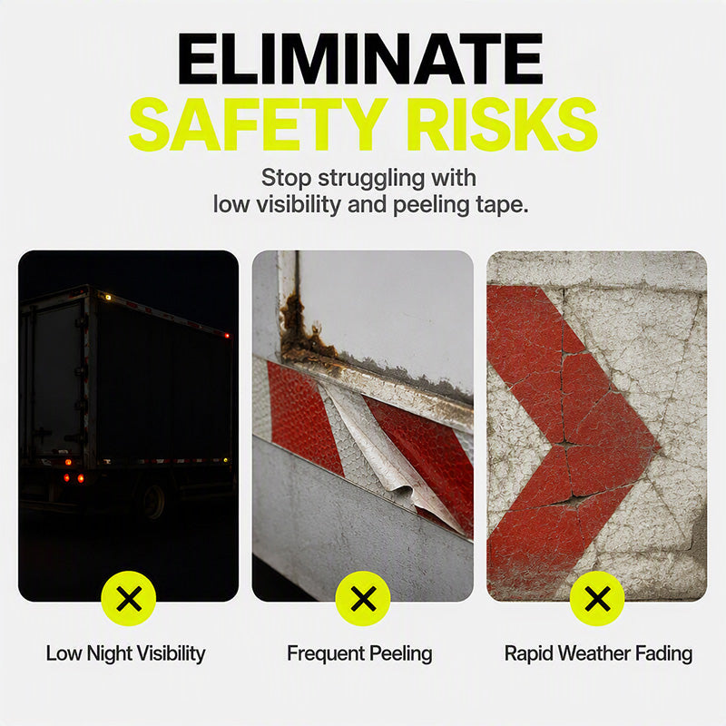 ⏳🔥LIMITED-TIME 50% OFF! ⏰🔦 High-Visibility Arrow Reflective Tape – 5m Waterproof Self-Adhesive Safety Strip with Prismatic Reflectivity🚗✨