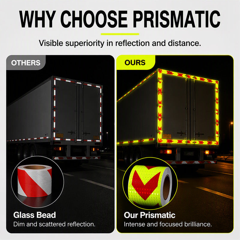 ⏳🔥LIMITED-TIME 50% OFF! ⏰🔦 High-Visibility Arrow Reflective Tape – 5m Waterproof Self-Adhesive Safety Strip with Prismatic Reflectivity🚗✨