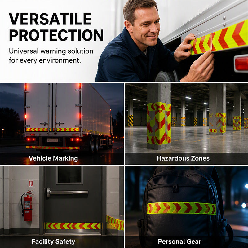 ⏳🔥LIMITED-TIME 50% OFF! ⏰🔦 High-Visibility Arrow Reflective Tape – 5m Waterproof Self-Adhesive Safety Strip with Prismatic Reflectivity🚗✨