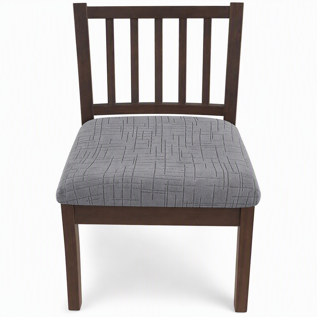 🎁 Buy 1 Get 1 Free! 🪑 Stretch Dining Chair Seat Cover – Strapless Elastic Slipcover with Elegant Textured Pattern for Home Dining Room