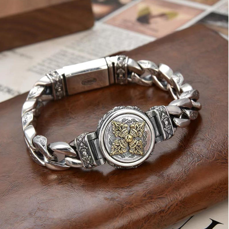 📿 Save 50%! 💪 Vajra Rotating Bracelet – Vintage texture & interactive design ✨