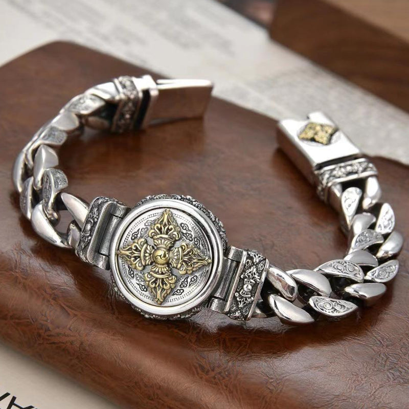 📿 Save 50%! 💪 Vajra Rotating Bracelet – Vintage texture & interactive design ✨