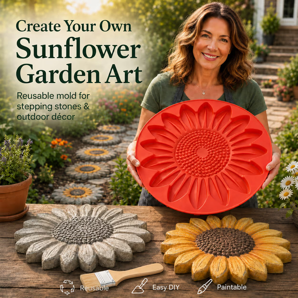 🎁2026 New Arrivals 50% OFF💥Reusable Garden Art Mold – Make Your Garden Truly One of a Kind