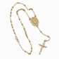 🎁2026 New Arrivals 50% OFF💥Retro Gold Tone Virgin Mary Crucifix Cross Pendant Necklace with Beaded Y-Chain📿💎