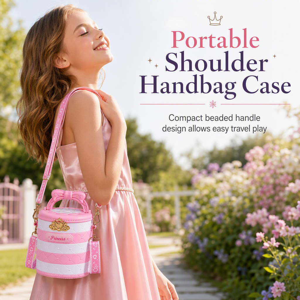 📢📢50% OFF !! ⏰ Washable Princess Makeup Set – Non‑irritating, trays & portable case 🎀