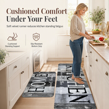 Non‑Slip Velvet Floor Mats – Crystal soft & grip‑secure 🛋️✨