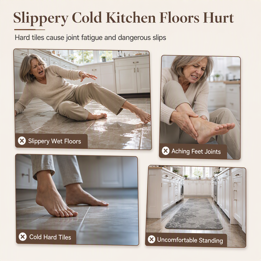 Non‑Slip Velvet Floor Mats – Crystal soft & grip‑secure 🛋️✨