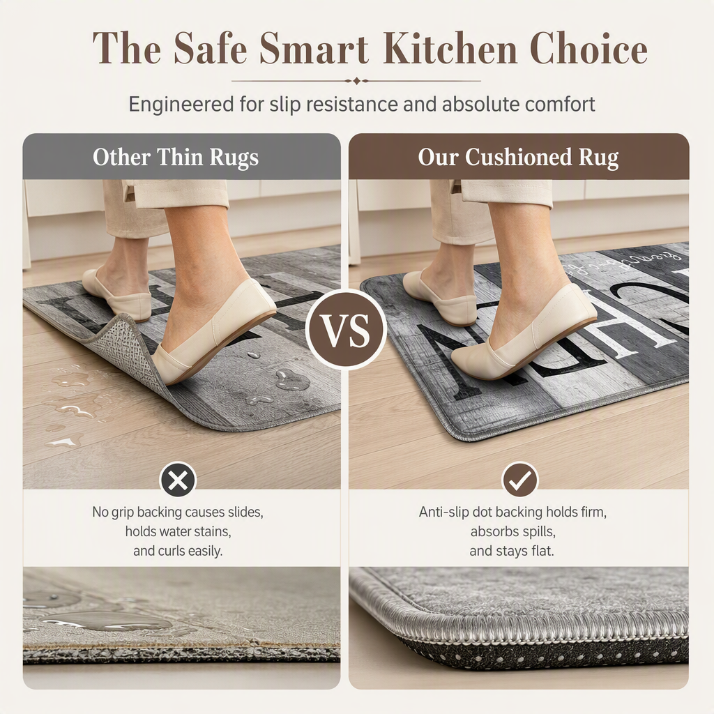 Non‑Slip Velvet Floor Mats – Crystal soft & grip‑secure 🛋️✨