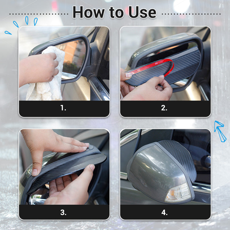 🚗 Save 50%! 🌧️ Side Mirror Rain Guards – 2PCS, easy install & clear view ✨