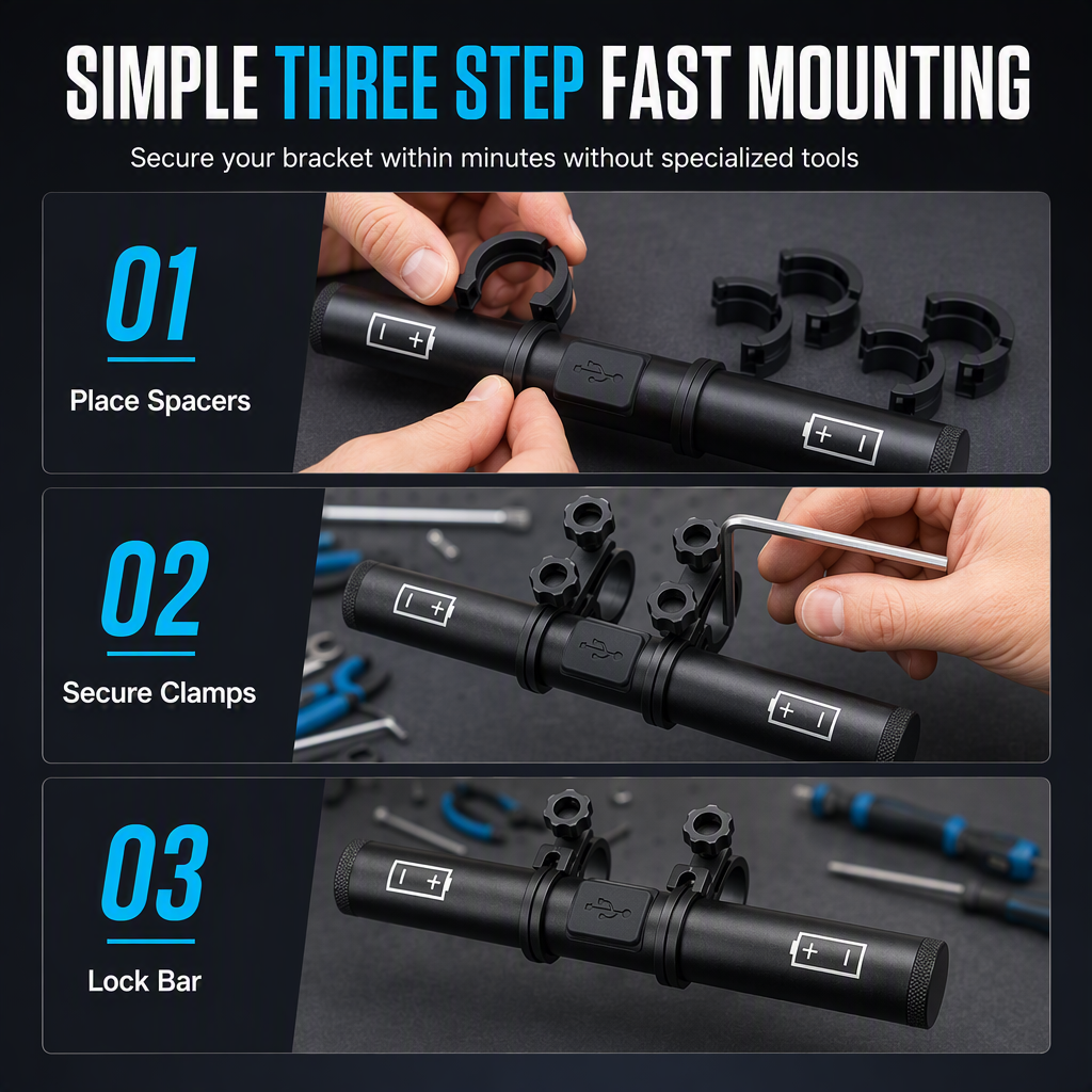 🚴 Bike Handlebar Extender with USB Power Bank: Dual Mounts, Waterproof, Vibration-Resistant