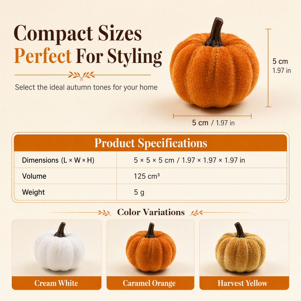Velvet Pumpkins for Halloween & Thanksgiving