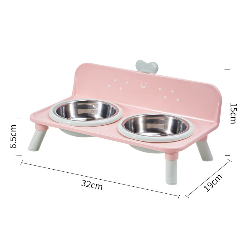 Elevated Detachable Pet Double Bowls