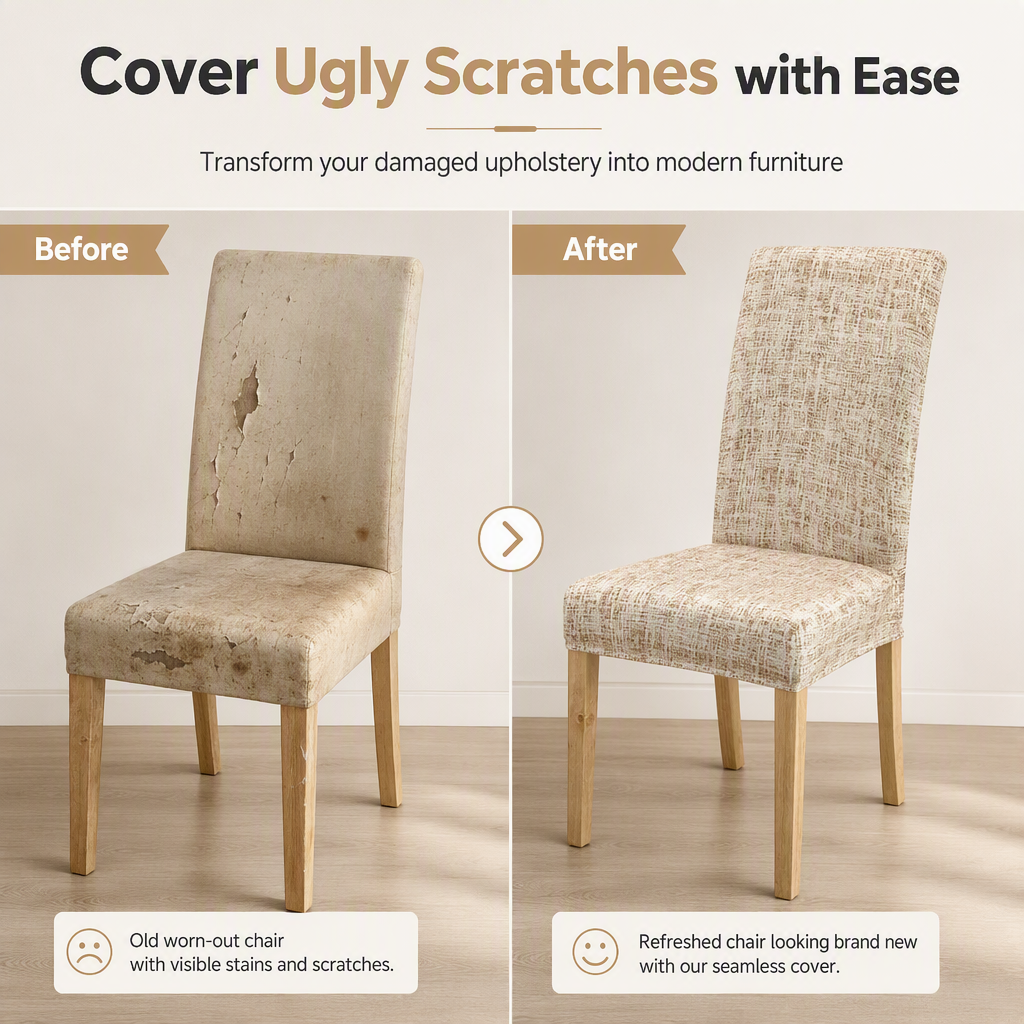 Universal All Season Stretch Chair Cover Plaid Elastic One Piece Slipcover Dustproof and Oil Resistant Protector for Home and Hotel