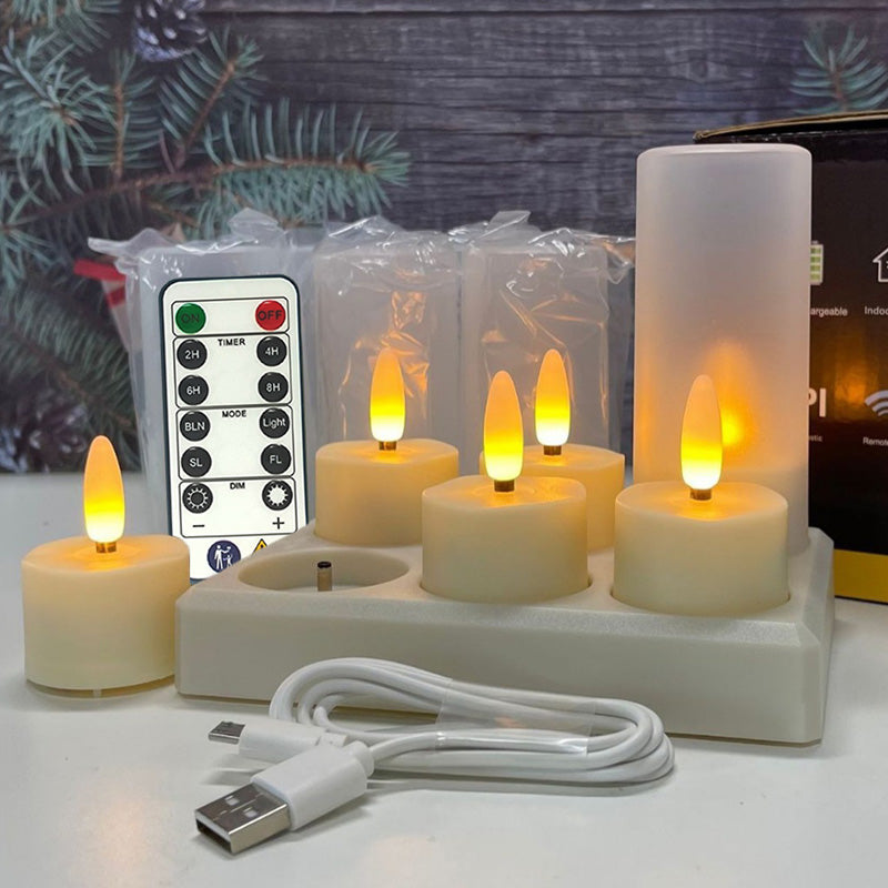 Rechargeable Flameless LED Tea Light Candle