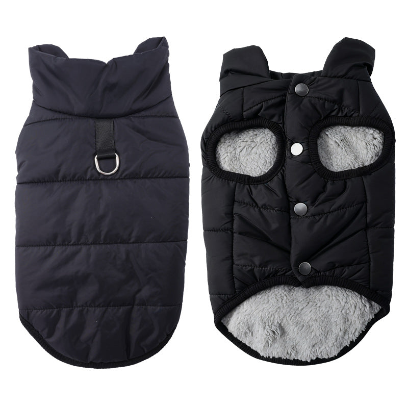 🐕 Hooded Dog Coat – Fleece‑lined, windproof & built‑in harness 🧥✨