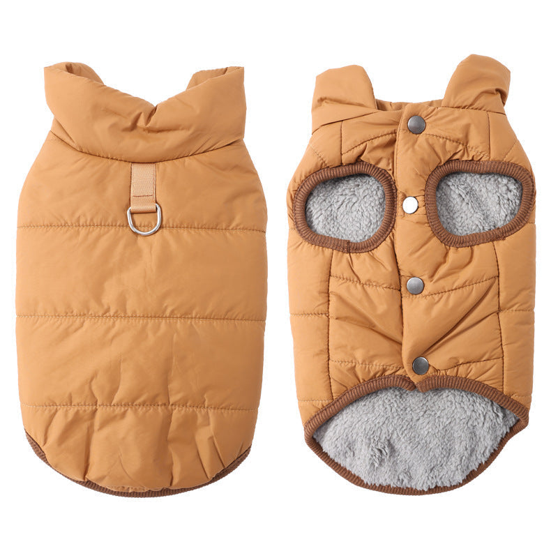 🐕 Hooded Dog Coat – Fleece‑lined, windproof & built‑in harness 🧥✨