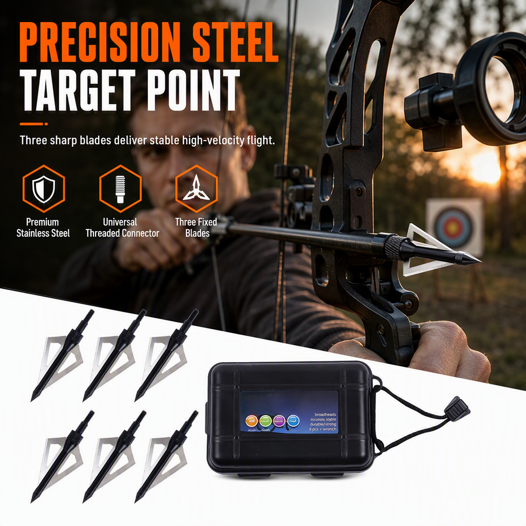 ⏳Limited-time 50% off⏰6/12 Piece Emerald Archery Arrows Set with Storage Box Universal for Recurve and Compound Bows🏹