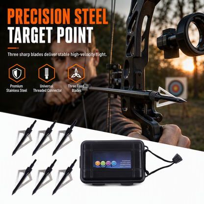 ⏳Limited-time 50% off⏰6/12 Piece Emerald Archery Arrows Set with Storage Box Universal for Recurve and Compound Bows🏹