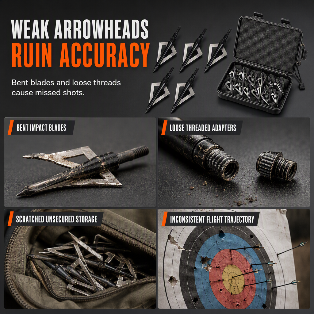 ⏳Limited-time 50% off⏰6/12 Piece Emerald Archery Arrows Set with Storage Box Universal for Recurve and Compound Bows🏹