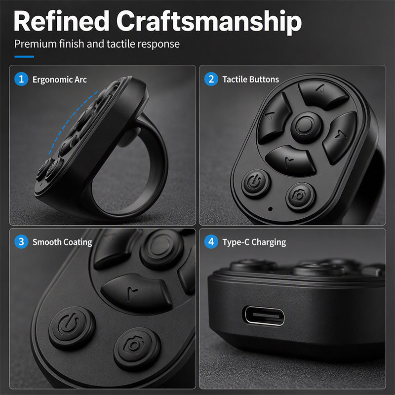 Multifunctional Bluetooth Ring Remote Control