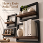Wood Wall-Mounted Floating Shelves