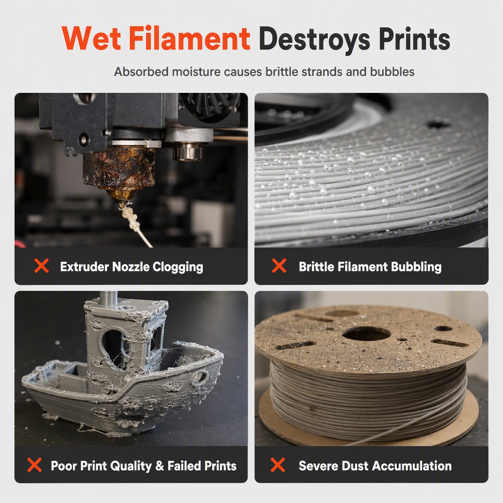 🎯 50% OFF! ✨ Vacuum Storage Bag Kit for 3D Filament – Lock Out Humid Air, Double Zipper Seal & Opaque Light Shielding – Keep Filaments Dry & Print-Perfect 🧵