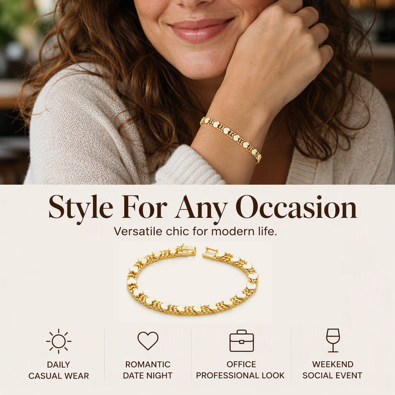 💖Buy one, get the second half price ✨Heart Link Bracelet – Elegant Lightweight Heart-Shaped Bracelet for Women🌸