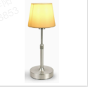 💡 Wireless Touch Bedside Lamp: Stepless Dimming, Rechargeable, Linen Shade & Metal Base, Cordless Freedom