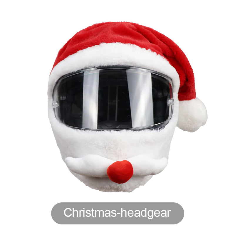 📢📢50% OFF !! ⏰Funny Plush Motorcycle Helmet Cover Universal Fit Cartoon and Holiday Protective Sleeve for Christmas Halloween Outdoor Riding