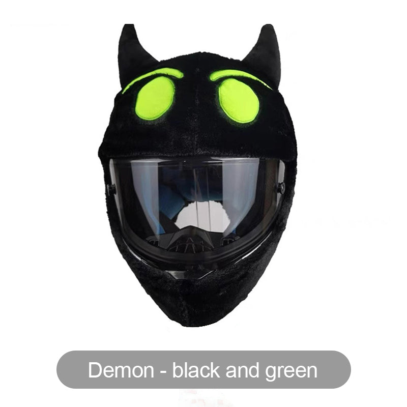📢📢50% OFF !! ⏰Funny Plush Motorcycle Helmet Cover Universal Fit Cartoon and Holiday Protective Sleeve for Christmas Halloween Outdoor Riding