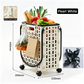 Foldable Shopping Cart with 360 Degree Swivel Wheels