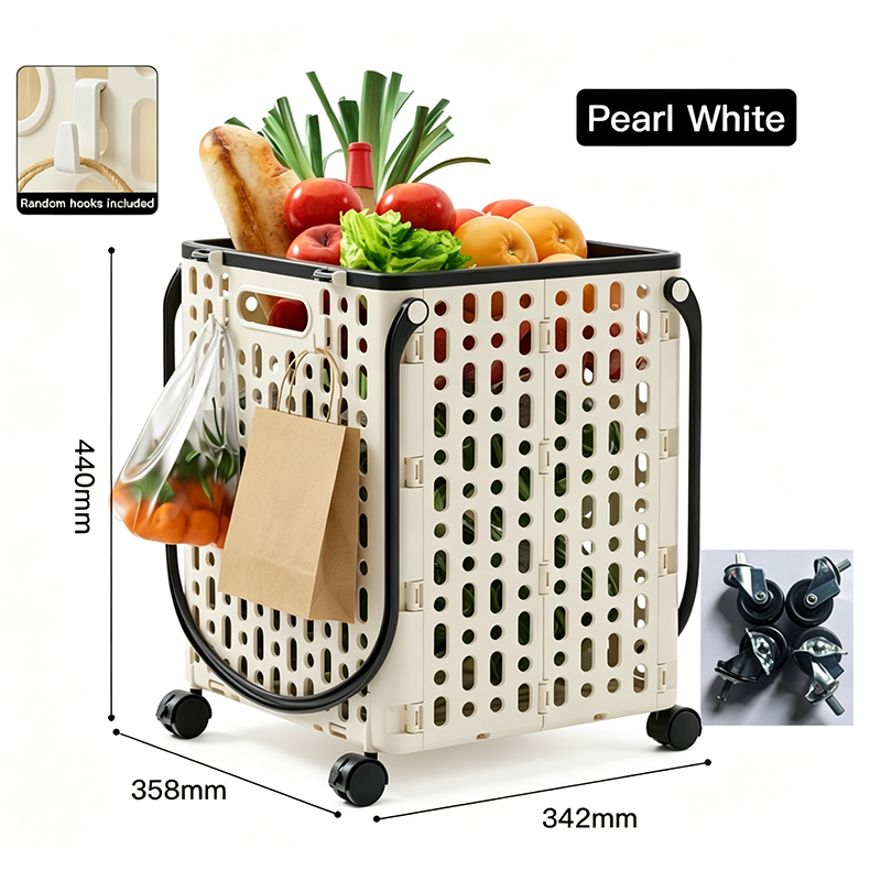 Foldable Shopping Cart with 360 Degree Swivel Wheels