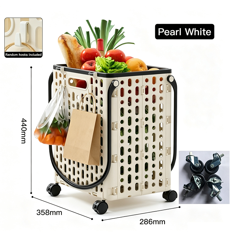 Foldable Shopping Cart with 360 Degree Swivel Wheels