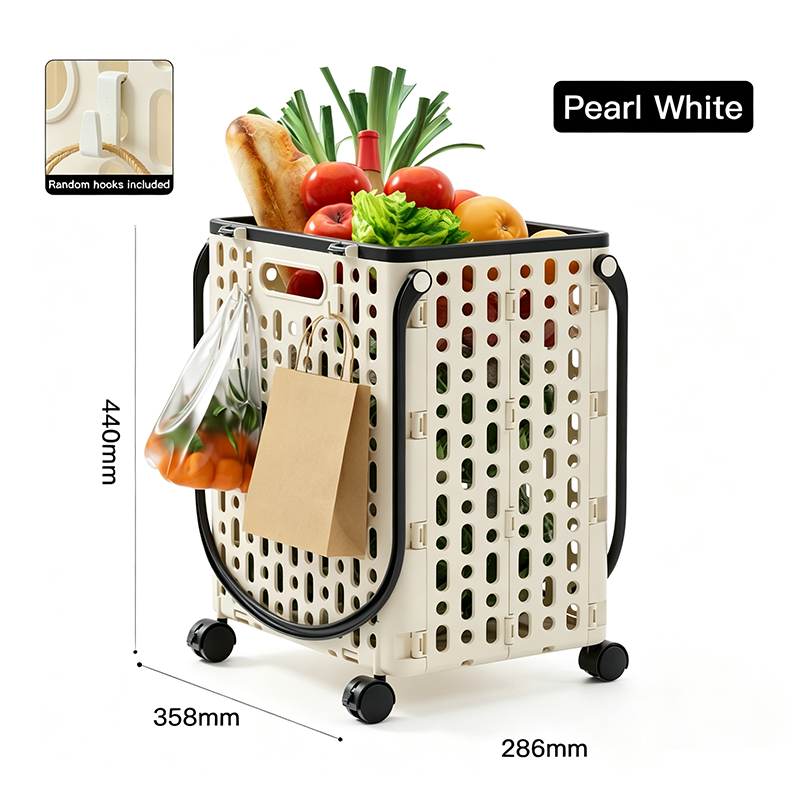 Foldable Shopping Cart with 360 Degree Swivel Wheels