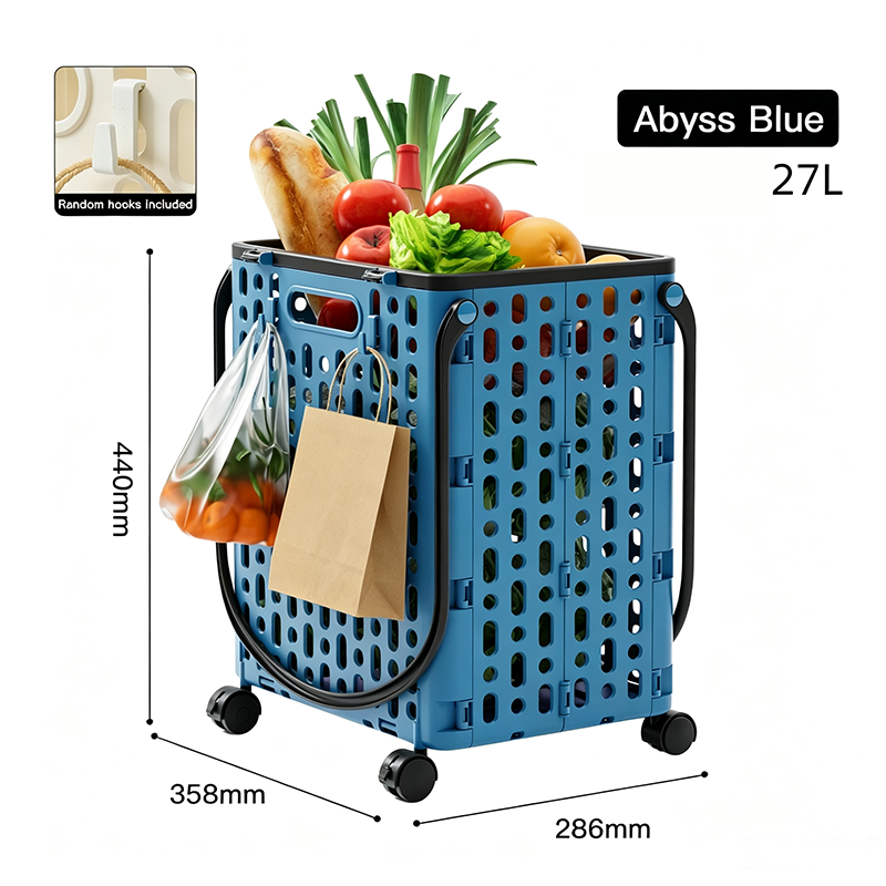 Foldable Shopping Cart with 360 Degree Swivel Wheels