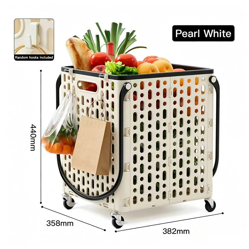 Foldable Shopping Cart with 360 Degree Swivel Wheels